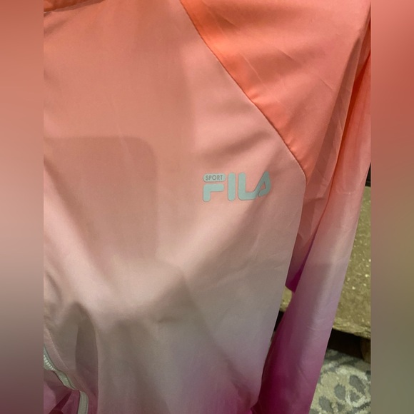 Fila Sport Beautiful shade of orange, pale pink & hot pink Active jacket Size XL - Picture 2 of 6